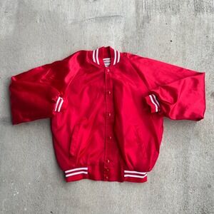 Vintage Hartwell Bomber Jacket Size Large Made in USA Red